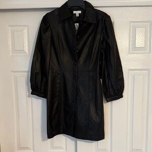 Topshop Black Leather Jacket